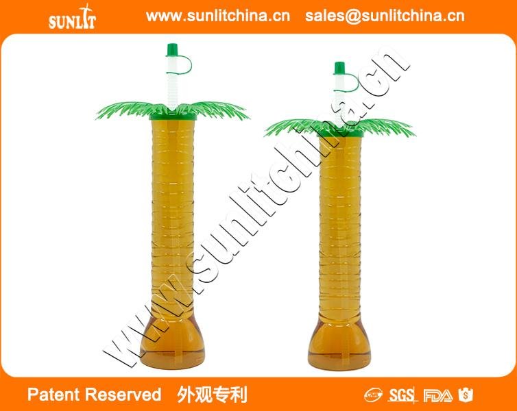Hot Selling Palm Tree Style Yard Cups Wholesale Palm Tree Style Plastic Yard Cu