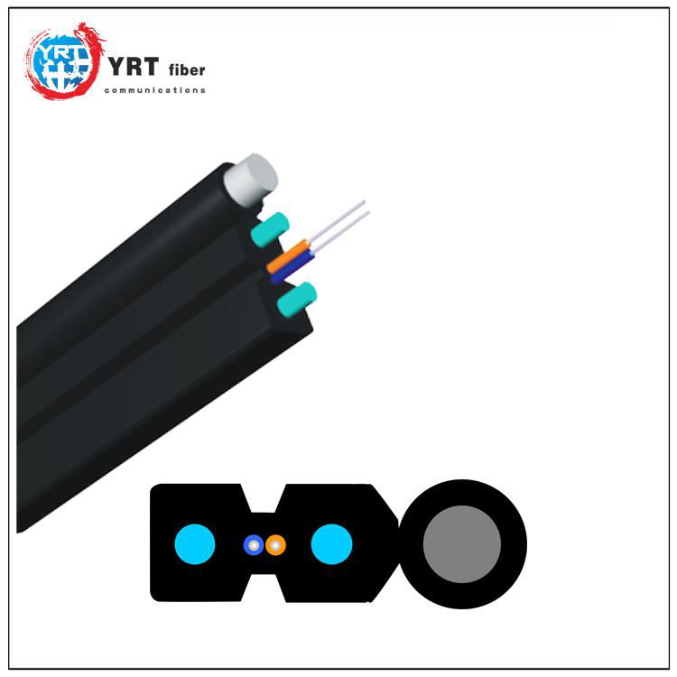 Optical fiber FTTH drop cable 2 core self-supporting fiber optic cable indoor