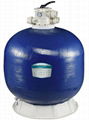 Top mount fiberglass sand filter