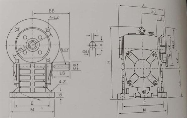 WPDS250-60蝸杆減速機 2