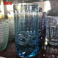 Wholesale coloured custom vintage tiki water drinking glass mug 3