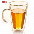 Glassware insulated tea cup double wall layer glass milk cup for coffee 3