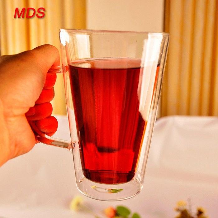 Glassware insulated tea cup double wall layer glass milk cup for coffee 4