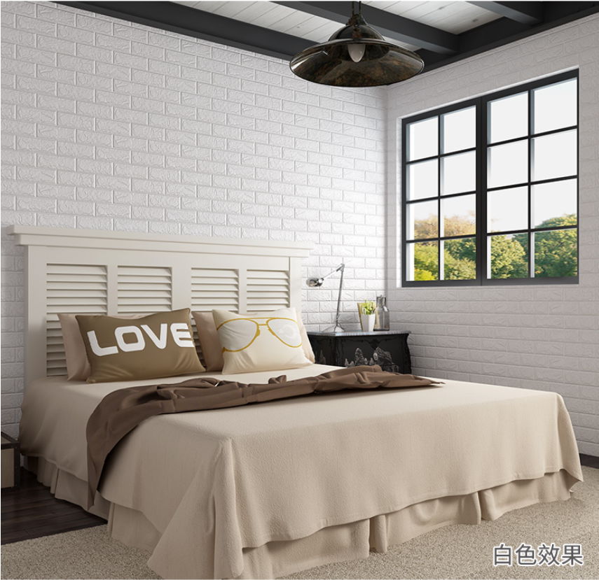 3D Wallpaper Sticker Self-adhesive Faux Brick Textured Effect Background  4