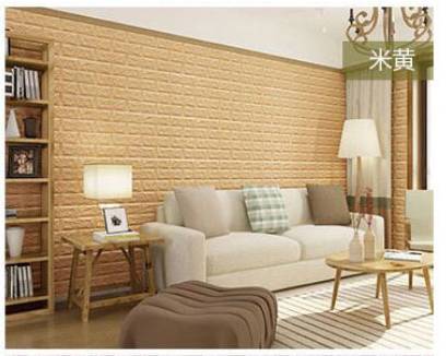  3D Wallpaper Sticker Self-adhesive Faux Brick Textured Effect Background