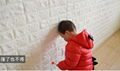 3d磚牆貼背膠自粘面板PE泡沫棉壁紙磚紋軟裝背景牆壁裝飾玫瑰紅 2