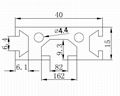 Industrial BT1540 Extruded Aluminium Profile,aluminum Profiles For Glass Sh 2