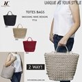 Tote Handbags Ocean wave style 4