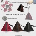 Coin bags Pyramid form with zip fastening on top 4