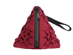 Coin bags Pyramid form with zip fastening on top