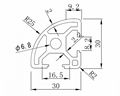 Aluminum Structures Suspension profile aluminum profile BT3030R 2