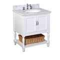 Bevely white and grey bathroom vanity