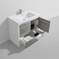 single sink grey and white free standing bathroom furniture 3