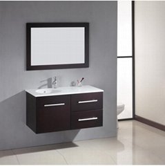 single sink espresso solid wood german bathroom furniture