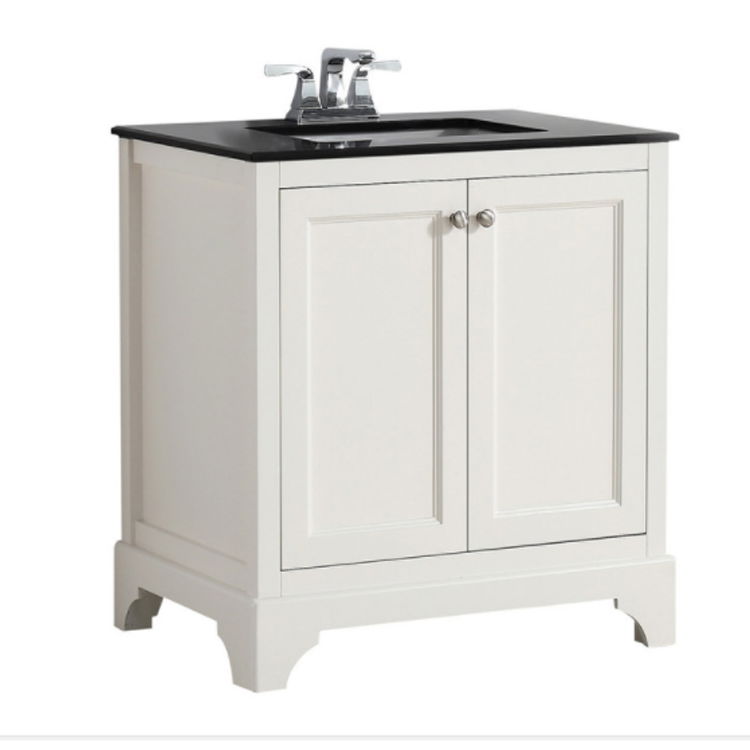 Chartres Granite-Top White Single Vanity