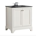 Chartres Granite-Top White Single Vanity 1