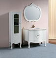 white solid wood classic bathroom