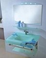 coloured glass hand washing basin