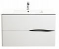 White simple wall mounted bathroom vanity