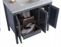 36'' Grey bathroom vanity with LED lighted mirror 3