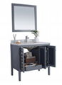 36'' Grey bathroom vanity with LED lighted mirror 2