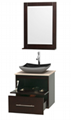 Glass wall-mounted bathroom vanity with storage 2