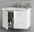 PVC space saving vanity with ceramic basin 2