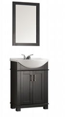 24'' black stainless steel vanity with