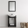 24'' black stainless steel vanity with cemaric basin 2