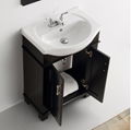 24'' black stainless steel vanity with cemaric basin 3