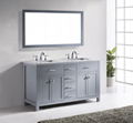 60'' Polyresin bathroom vanity with marble top 3