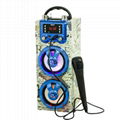 Wooden Karaoke Player Portable Wireless Blue tooth Speaker Outdoor Party Speaker 3