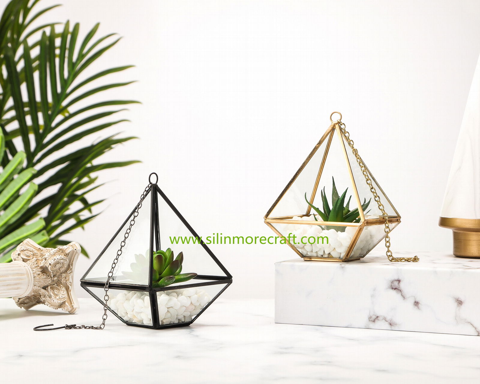 Triangular plant terrarium glass gifts crafts 3