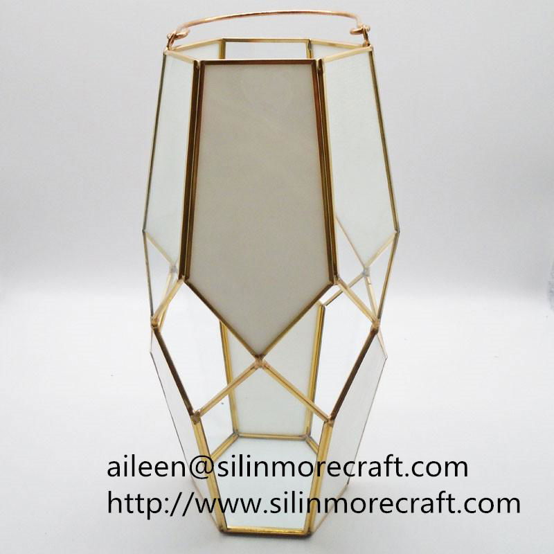 Factory direct selling geometric terrarium glass candle holder  4