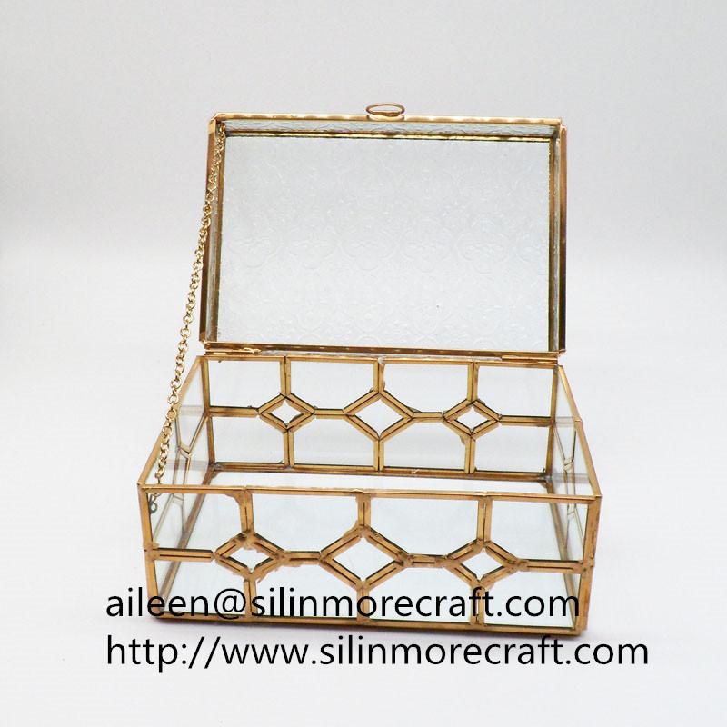 jewelrybox storage box geometric glass terrariums made in China