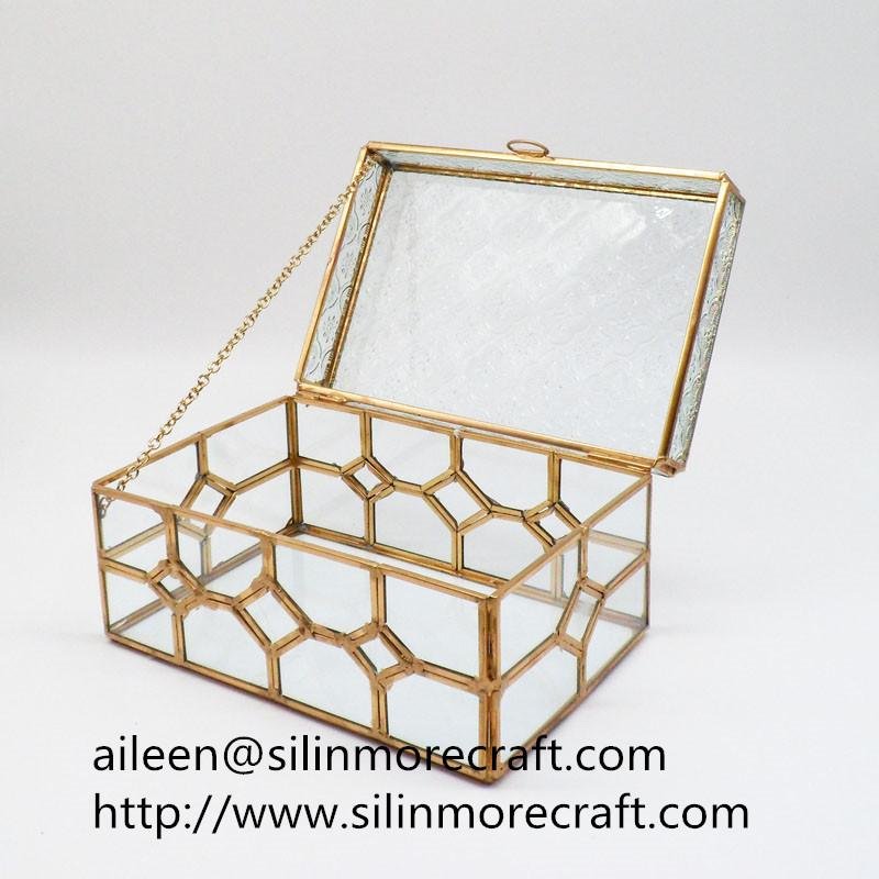  jewelry-box storage box geometric glass terrariums made in China