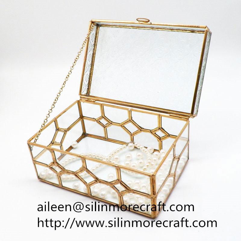  jewelry-box storage box geometric glass terrariums made in China 3