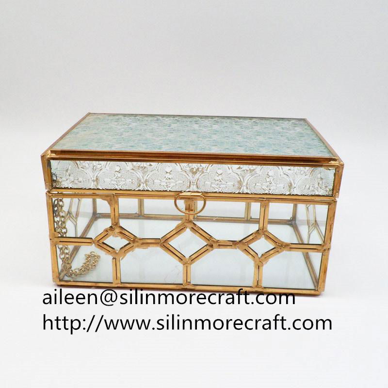  jewelry-box storage box geometric glass terrariums made in China 4