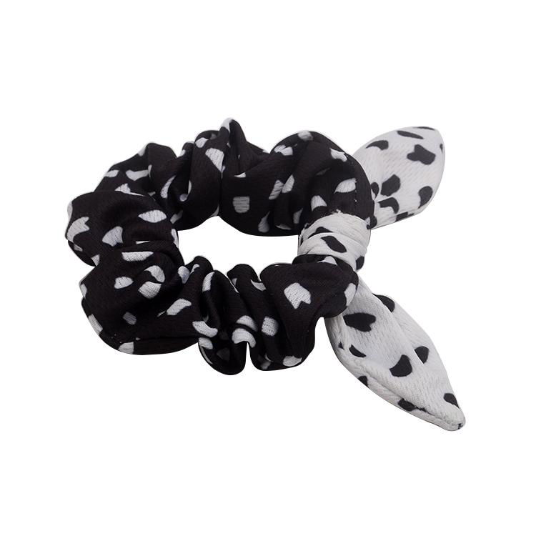 High Quality Hair Accessories Velvet Bunny Ear Hair Ties Scrunchies 4