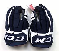 New CCM Control ice hockey gloves navy white senior 15 sr size blue