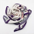 Factory Direct Digital Print Custom Made 100 Silk Satin Scarf