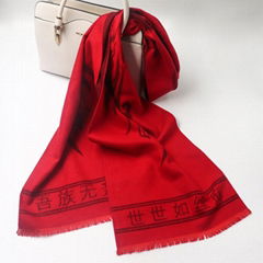 Hot Sale Custom Made 100% Silk Brushed Scarf for Woman