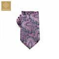 Popular Woven Jacquard Paisley Pattern Business Mens Polyester Neck Tie