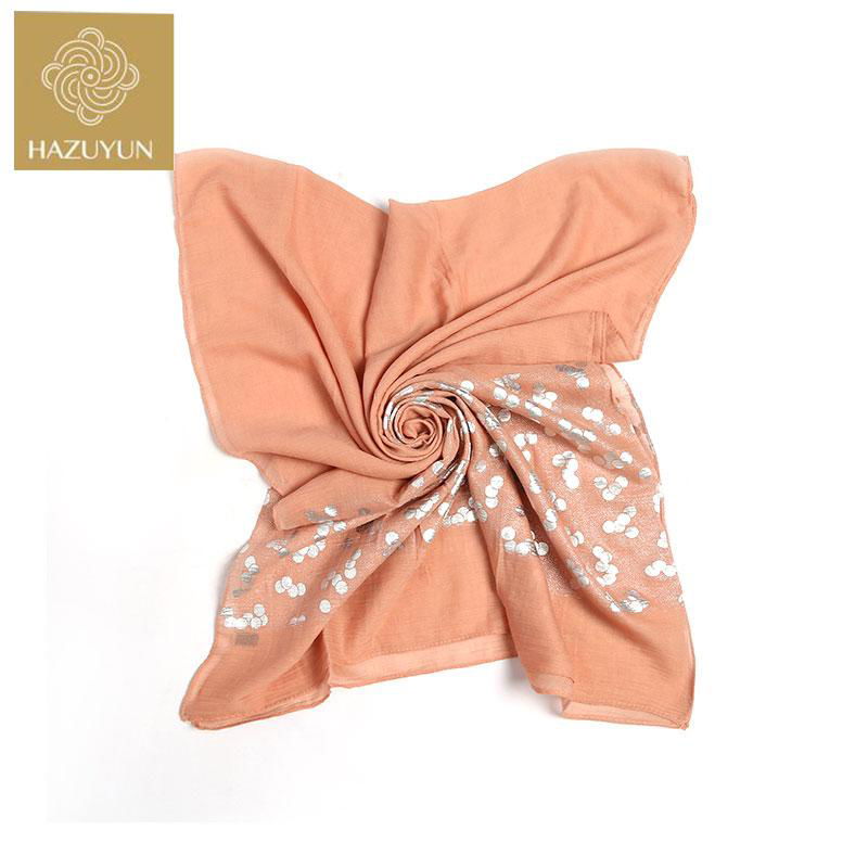 Wholesale Woven Fabric Soft Cotton Polyester Voile Scarf 