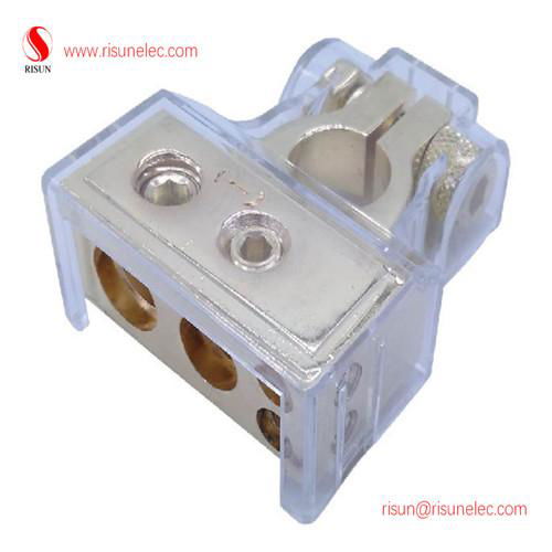 Nickel Gold Plated Car Audio Battery Terminal Positive Negative Clamps Connector 3