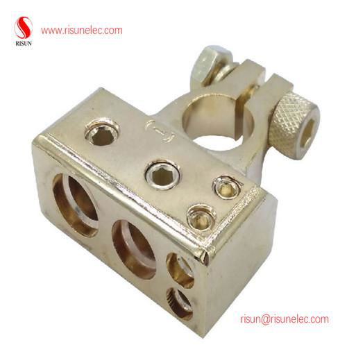 Nickel Gold Plated Car Audio Battery Terminal Positive Negative Clamps Connector 4