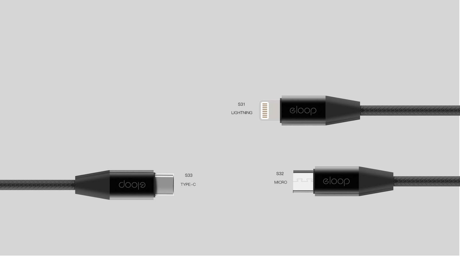 Eloop Charging data cable  2.1A Lightning 2