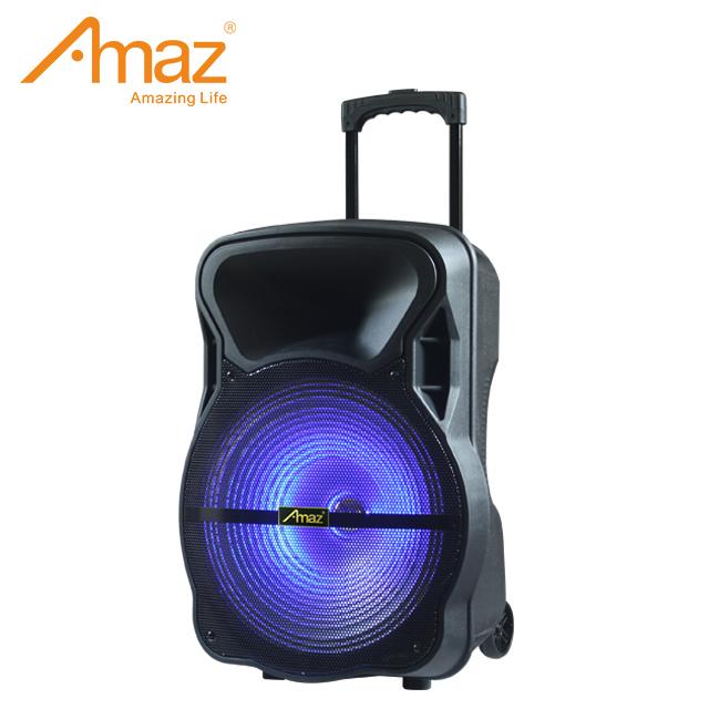 12 inch plastic black portable outdoor bluetooth wireless trolley speaker 3