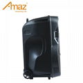 12 inch plastic black portable outdoor bluetooth wireless trolley speaker 4