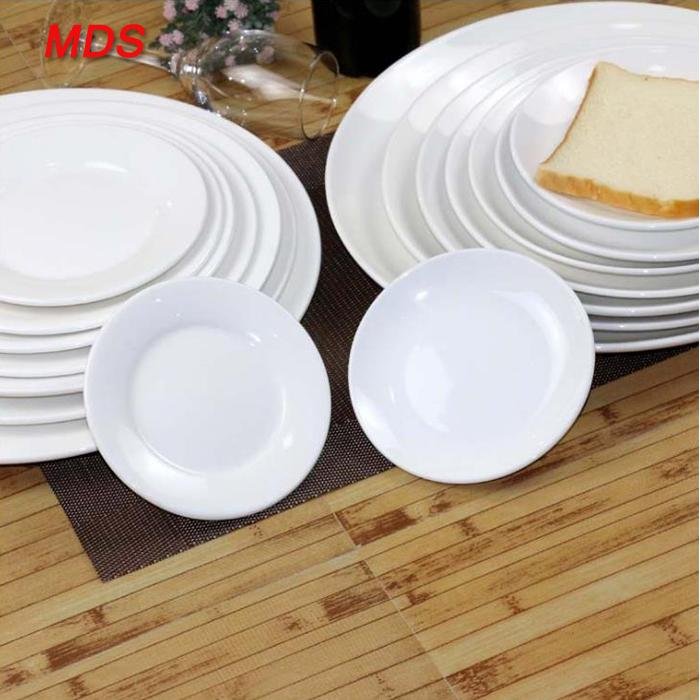 Nordic style daily chef wide-rimmed white ceramic plates for sale 5